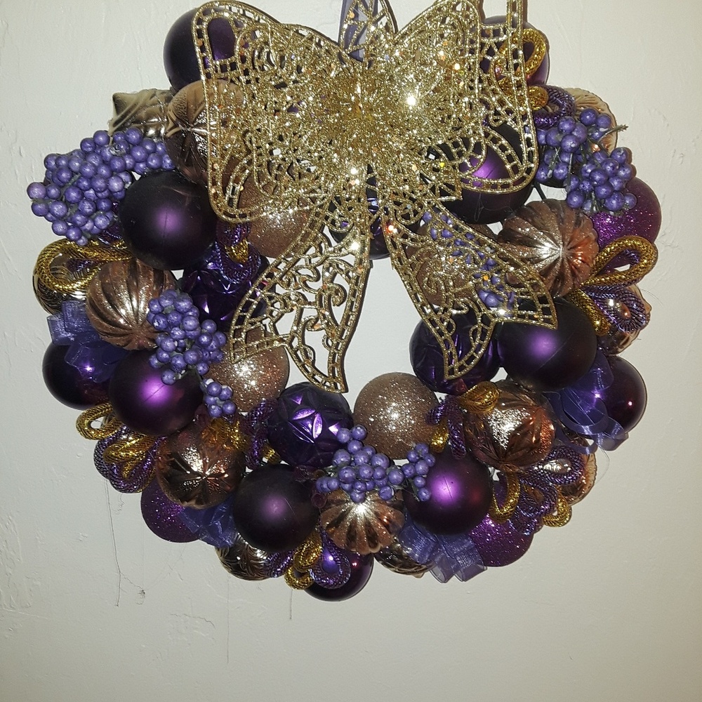 Hand made holiday wreath